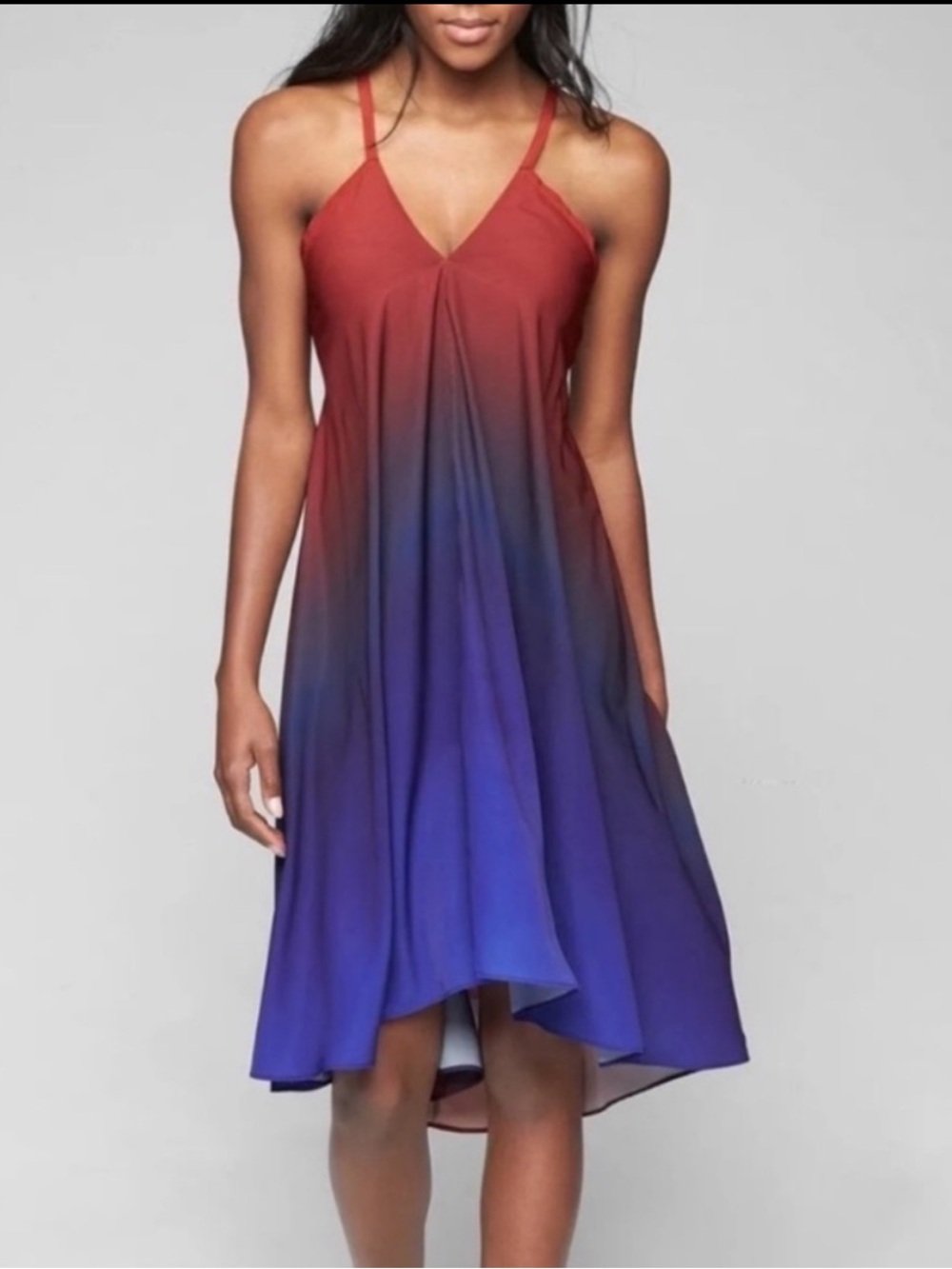 Athleta NWT Daytrip Convertible Strappy Dress, Sea n Sun Ombre